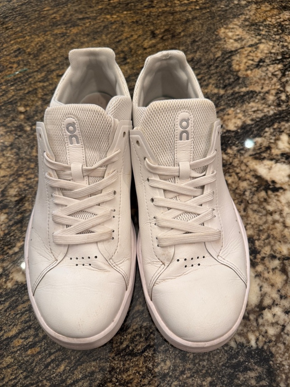 On Cloud Low-Top Lace-Up Sneakers in Off-White